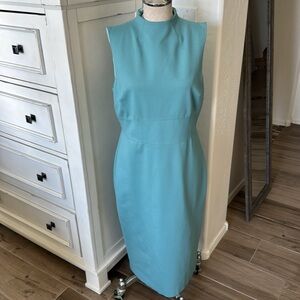 NWOT J.Crew 365 12 J8008 Mock Neck Sheath Midi Stretch Ponte Dress